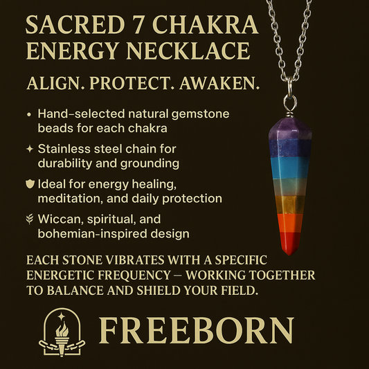 Sacred 7 Chakra Energy Necklace – Divine Alignment Pendant